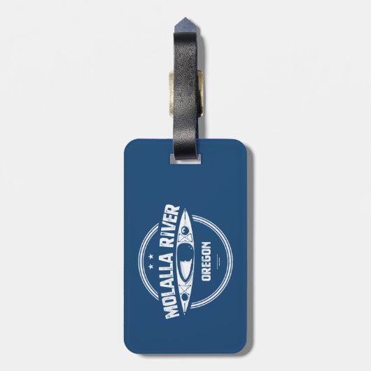 Étiquette À Bagage Molalla River Oregon Kayaking (Dos Vertical)