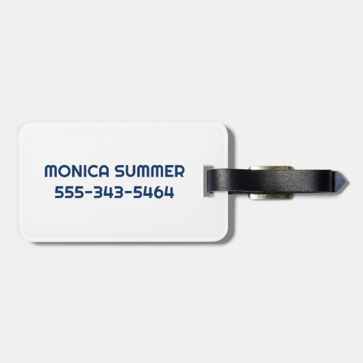 Étiquette À Bagage Mon bateau de croisière (Dos horizontal)