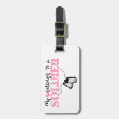 Étiquette À Bagage Mon coeur appartient à un soldat (Devant Vertical)