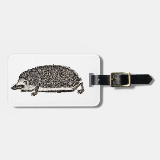 Étiquette À Bagage MON HÉRISSON d'ANIMAL FAMILIER - vous devriez (Devant horizontal)