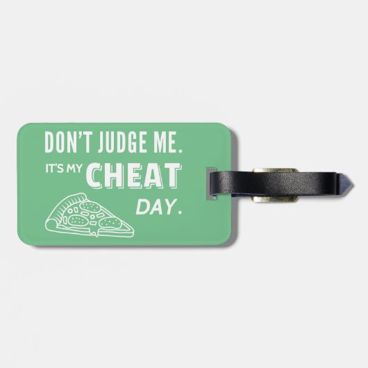 Étiquette À Bagage Mon jour de fraude mangent l'humour de régime de (Dos horizontal)