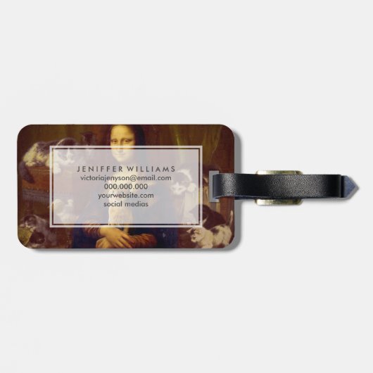 Étiquette À Bagage Mona Lisa (Dos horizontal)