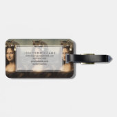 Étiquette À Bagage Mona Lisa avec chat endormi (Dos horizontal)