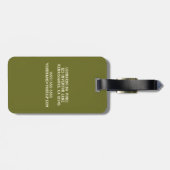 Étiquette À Bagage Mona Lisa de Léonard de Vinci, Art Renaissance (Dos horizontal)