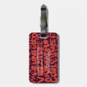 Étiquette À Bagage Mona Lisa Punk Art (Dos Vertical)