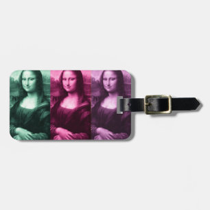 Étiquette À Bagage Mona Lisa Rose vert violet