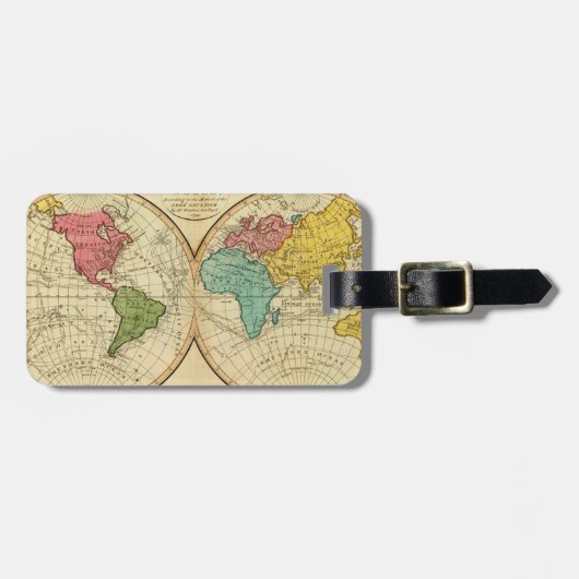 Étiquette À Bagage Monde. 3 (Devant horizontal)