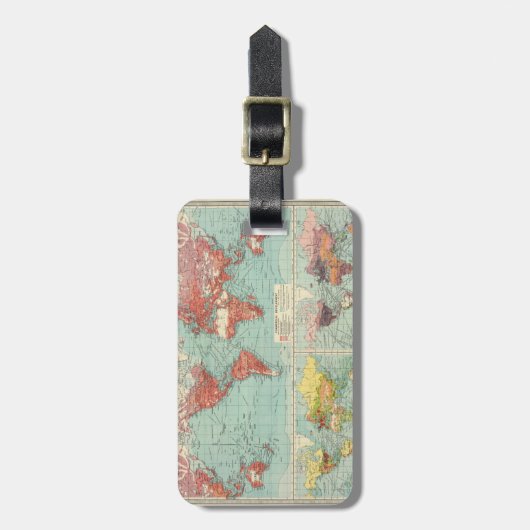 Étiquette À Bagage Monde - commerce (Devant Vertical)