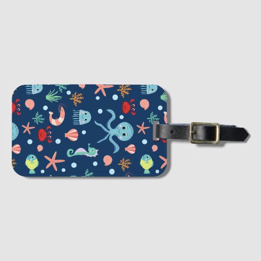 Étiquette À Bagage Monde marin (Devant Horizontal)