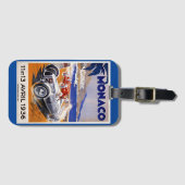 Étiquette À Bagage Monégasque affiche de voyage, 1936 course automobi (Devant Horizontal)