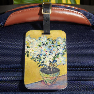 Étiquette À Bagage Monet - Azalées blanches dans un pot,