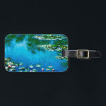 Étiquette À Bagage Monet-Eau-Lis de Claude<br><div class="desc">Les nénuphars faits en 1906,  est l'une des peintures les plus célèbres de Claude Monet. Une étiquette gracieuse de bagage avec des nuances de bleu,  de vert et de jaune pour des fans de Claude Monet,  de l'impressionisme et des vrais beaux-arts.</div>