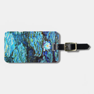 Étiquette À Bagage Monet - Lilies d'eau (bleu)