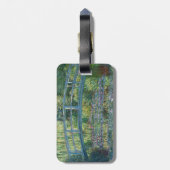 Étiquette À Bagage Monet - Nymphéa, Harmonie verte - Code QR (Dos Vertical)