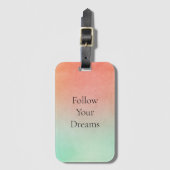 Étiquette À Bagage Monnaie de pêche orange (Devant Vertical)