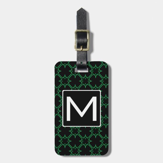 Étiquette À Bagage Mono Gram Shamrocké (Devant Vertical)