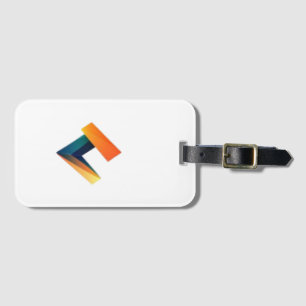 Étiquette À Bagage Monoface avec emplacement de carte avec logo.