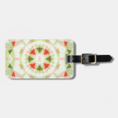 Étiquette À Bagage Monogram Bright Red Pretty Green Magic Star (Devant horizontal)
