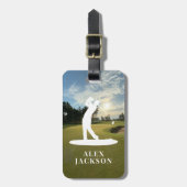 Étiquette À Bagage Monogram Golfer Ajouter votre logo (Devant Vertical)