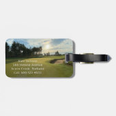 Étiquette À Bagage Monogram Golfer Ajouter votre logo (Dos horizontal)