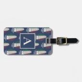 Étiquette À Bagage Monogram Leaning Tower of Pisa Italy (Devant horizontal)