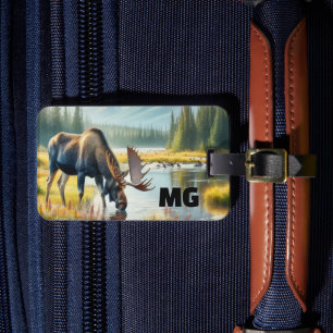 Étiquette À Bagage Monogram Moose Mens Travel