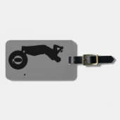 Étiquette À Bagage Monogram Sports Black Grey Golf Bagages Voyage (Devant horizontal)