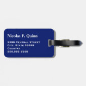 Étiquette À Bagage Monogram Sports Blue Golf Ball Bagages Voyage (Dos horizontal)