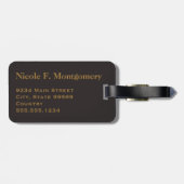 Étiquette À Bagage Monogram Travel Black Labrador Chien (Dos horizontal)