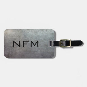 Étiquette À Bagage Monogram Travel Métal Faux Rayé