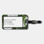Étiquette À Bagage Monogram White Mountain Laurel Floral  (Dos horizontal)
