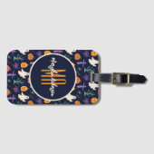 ÉTIQUETTE À BAGAGE MONOGRAME CUSTOMIZABLE HAPPY HALLOWEEN (Devant Horizontal)