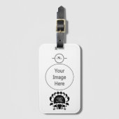 Étiquette À Bagage Monograme de Black Clam (Devant Vertical)