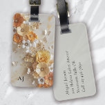 Étiquette À Bagage Monogramme 3D Butterfly Spring Garden Floral<br><div class="desc">Offrez-vous vos bagages grâce à ce design personnalisé qui conviendra parfaitement aux voyageurs</div>