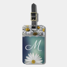 Monogramme à fleurs de marguerite avec garniture d