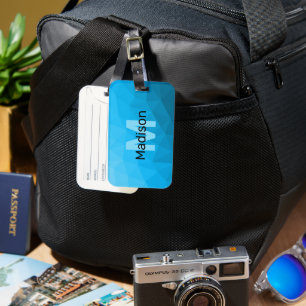 Étiquette À Bagage Monogramme à motif géométrique en maille dégradé c