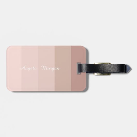 Étiquette À Bagage Monogramme à rayures Ombre (Dos horizontal)