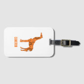 Étiquette À Bagage monogramme Abstrait de silhouette de girafe (Devant Horizontal)