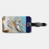 ÉTIQUETTE À BAGAGE MONOGRAMME ANGÉLIAL DE L'ANNONCE (Dos horizontal)