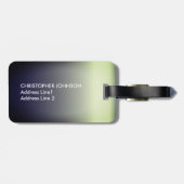 Étiquette À Bagage Monogramme audacieux blanc frais simple d'Ombre (Dos horizontal)