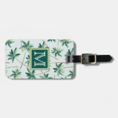 Étiquette À Bagage Monogramme australien tropical de la paume | de (Devant horizontal)