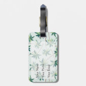 Étiquette À Bagage Monogramme australien tropical de la paume | de (Dos Vertical)