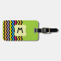 Monogramme avec les chevrons noirs et les couleurs