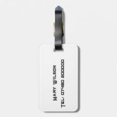 Étiquette À Bagage Monogramme bagage étiquette feu lumineux opale cad (Dos Vertical)