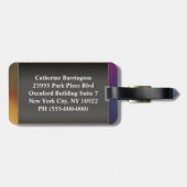 Étiquette À Bagage Monogramme baroque français de dauphin (Dos horizontal)