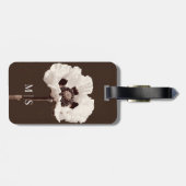 Étiquette À Bagage Monogrammé Beau Blanc Montana Fleur sauvage (Dos horizontal)