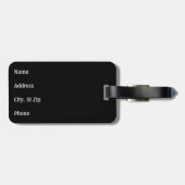 Étiquette À Bagage Monogramme Billiard Pool Conception du ballon (Dos horizontal)