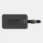 Étiquette À Bagage Monogramme Black Leather Look (Dos horizontal)