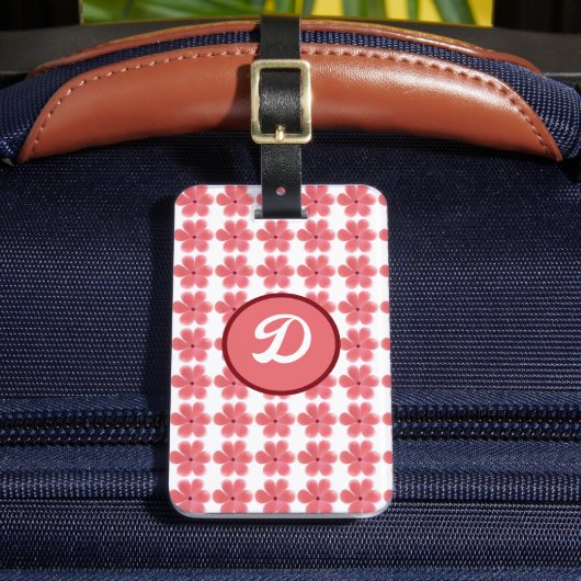 Étiquette À Bagage monogramme blanc brun simple et élégant personnali (Insitu Rectoal 2)