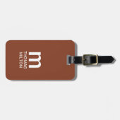 Étiquette À Bagage Monogramme Brown (Devant horizontal)